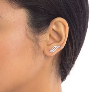 New Swarovski crystal winged crawler earrings